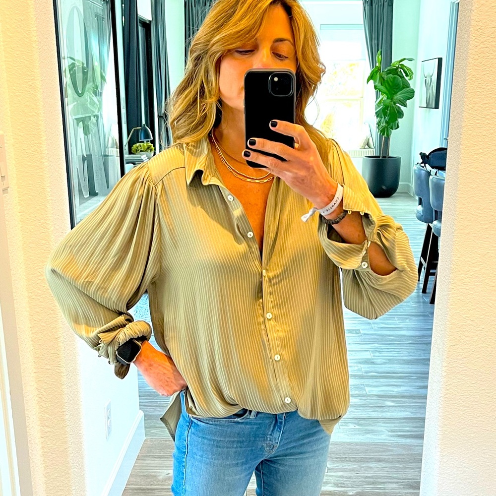 Free People Button Down Blouse